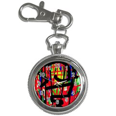 Colorful Abstraction Key Chain Watches by Valentinaart