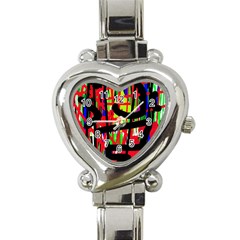 Colorful Abstraction Heart Italian Charm Watch by Valentinaart