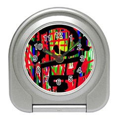 Colorful Abstraction Travel Alarm Clocks by Valentinaart