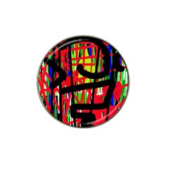 Colorful Abstraction Hat Clip Ball Marker (4 Pack) by Valentinaart