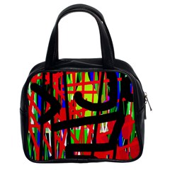 Colorful Abstraction Classic Handbags (2 Sides) by Valentinaart