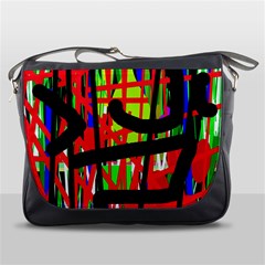 Colorful Abstraction Messenger Bags by Valentinaart