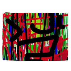 Colorful Abstraction Cosmetic Bag (xxl)  by Valentinaart