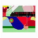 Abstract train Small Glasses Cloth (2-Side) Front