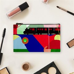 Abstract Train Cosmetic Bag (small)  by Valentinaart