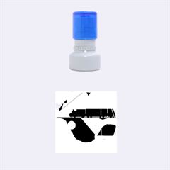 Abstract Train Rubber Round Stamps (small)