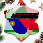 Abstract train Ornament (Snowflake)  Front