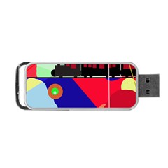 Abstract Train Portable Usb Flash (one Side)