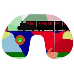 Abstract Train Travel Neck Pillows