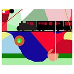 Abstract train Double Sided Flano Blanket (Medium)  60 x50  Blanket Front