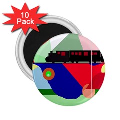 Abstract Train 2 25  Magnets (10 Pack)  by Valentinaart