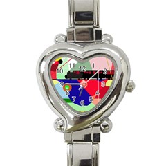 Abstract Train Heart Italian Charm Watch by Valentinaart