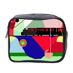 Abstract Train Mini Toiletries Bag 2-side by Valentinaart