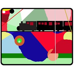 Abstract Train Fleece Blanket (medium) 