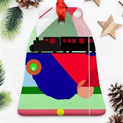 Abstract Train Bell Ornament (2 Sides)