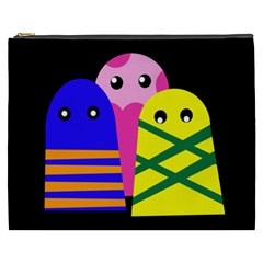 Three Monsters Cosmetic Bag (xxxl)  by Valentinaart