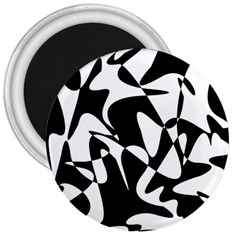 Black And White Elegant Pattern 3  Magnets by Valentinaart