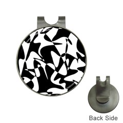 Black And White Elegant Pattern Hat Clips With Golf Markers by Valentinaart