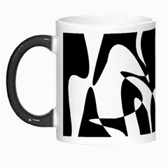 Black And White Elegant Pattern Morph Mugs by Valentinaart