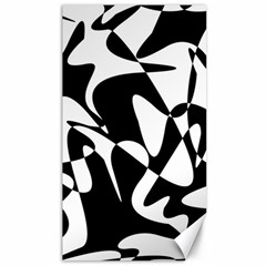 Black And White Elegant Pattern Canvas 40  X 72  