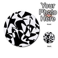 Black And White Elegant Pattern Multi-purpose Cards (round) 