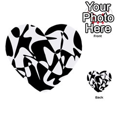 Black And White Elegant Pattern Multi-purpose Cards (heart)  by Valentinaart