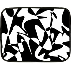 Black And White Elegant Pattern Fleece Blanket (mini)