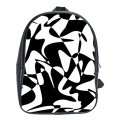 Black And White Elegant Pattern School Bags(large)  by Valentinaart