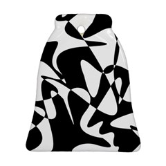 Black And White Elegant Pattern Bell Ornament (2 Sides) by Valentinaart