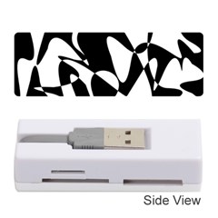 Black And White Elegant Pattern Memory Card Reader (stick) 