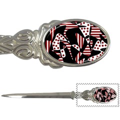 Red, Black And White Abstraction Letter Openers by Valentinaart