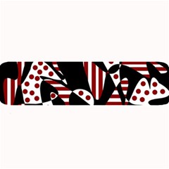 Red, Black And White Abstraction Large Bar Mats