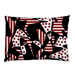 Red, Black And White Abstraction Pillow Case (two Sides)