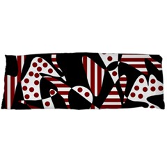 Red, Black And White Abstraction Body Pillow Case (dakimakura)