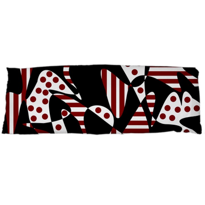 Red, black and white abstraction Body Pillow Case (Dakimakura)