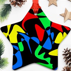 Colorful Abstraction Ornament (star) 