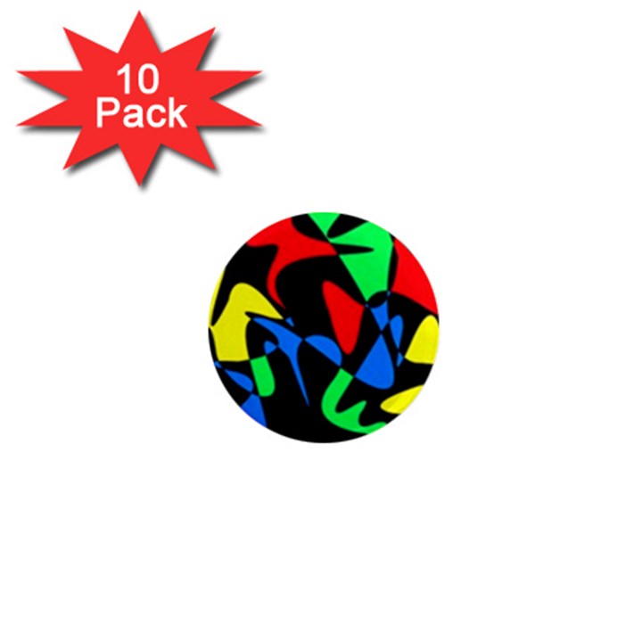 Colorful abstraction 1  Mini Magnet (10 pack) 