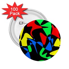 Colorful Abstraction 2 25  Buttons (100 Pack)  by Valentinaart