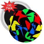 Colorful abstraction 3  Magnets (100 pack) Front