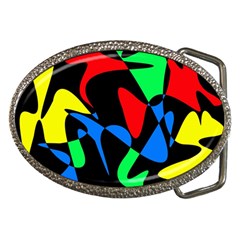 Colorful abstraction Belt Buckles