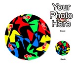 Colorful abstraction Playing Cards 54 (Round)  Front - Heart8