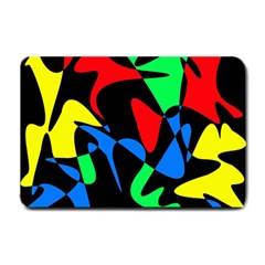 Colorful Abstraction Small Doormat  by Valentinaart