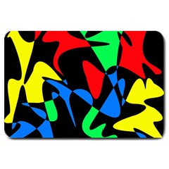 Colorful Abstraction Large Doormat  by Valentinaart