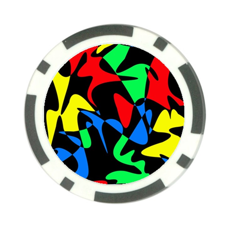 Colorful abstraction Poker Chip Card Guards