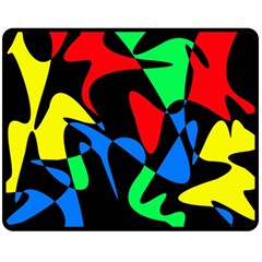 Colorful Abstraction Double Sided Fleece Blanket (medium) 