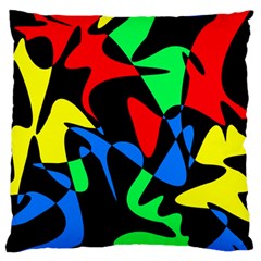 Colorful Abstraction Large Flano Cushion Case (one Side)