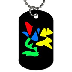 Colorful Abstraction Dog Tag (two Sides) by Valentinaart