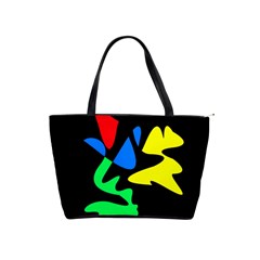 Colorful Abstraction Shoulder Handbags by Valentinaart