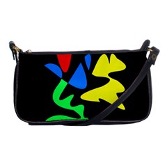 Colorful Abstraction Shoulder Clutch Bags by Valentinaart