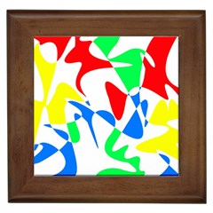 Colorful abstraction Framed Tiles